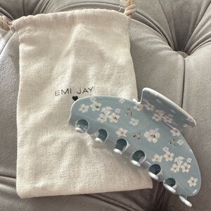Emi Jay Djerf Avenue Limited Edition Blue and White Floral Hair Clip